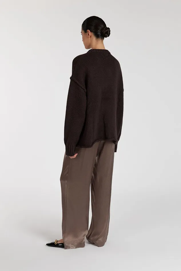 EVE LATTE SATIN PANT Women DISSH Pants