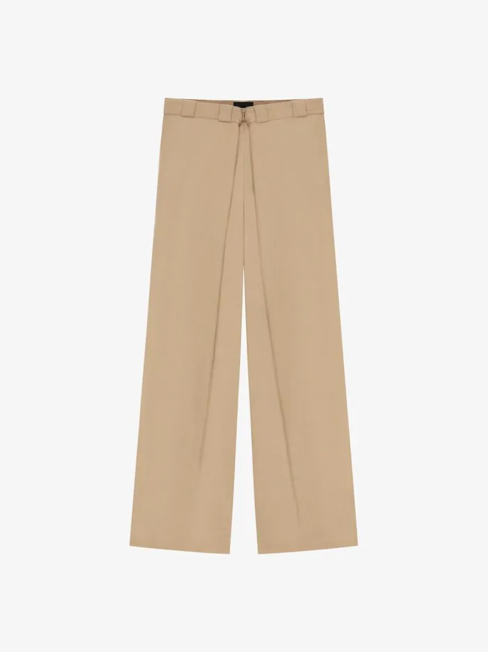 Extra Wide Chino Pants In Canvas Beige Men Givenchy Pants and Shorts
