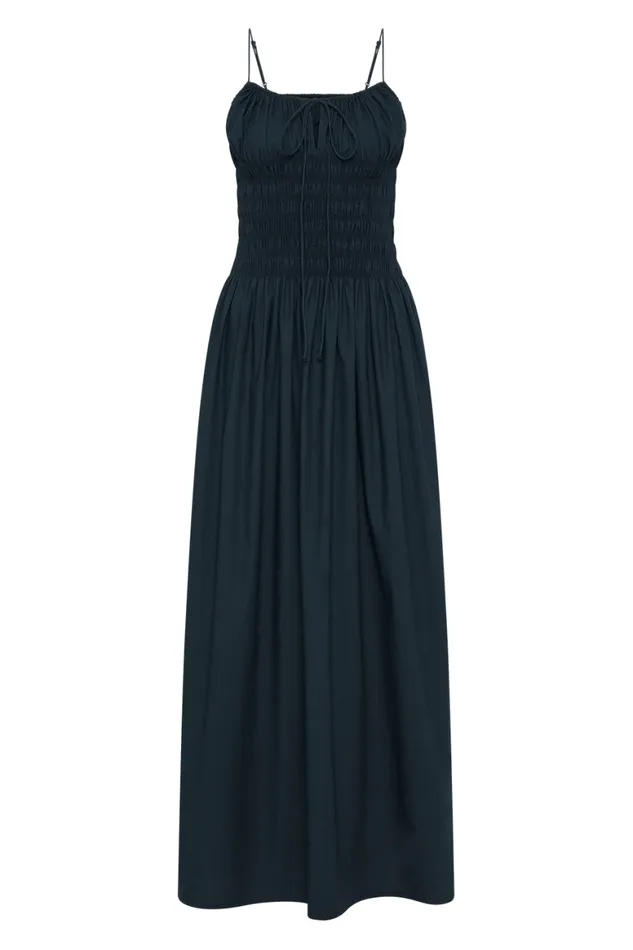 Faithfull The Brand Dresses Claude Midi Dress Navy 8211 Women Faithfull The Brand Dresses Claude Midi Dress Navy 8211 Women