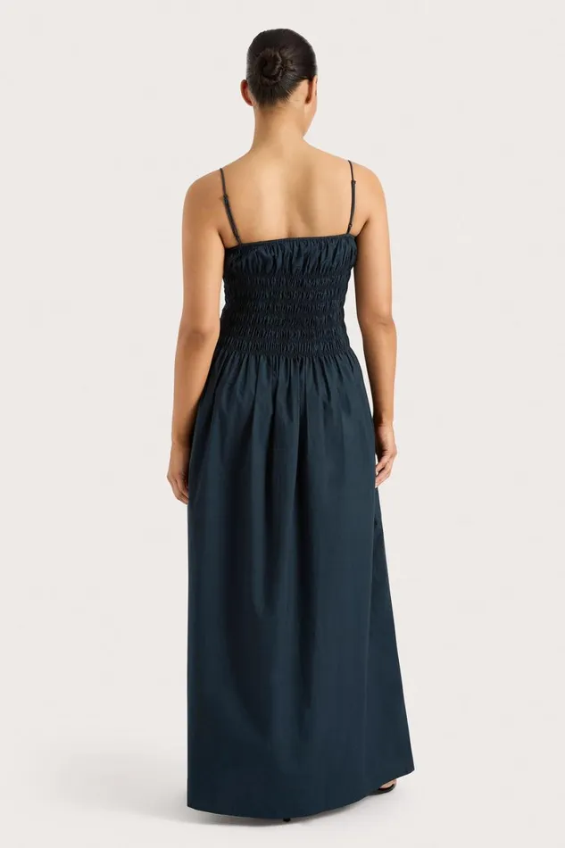 Faithfull The Brand Dresses Claude Midi Dress Navy 8211 Women Faithfull The Brand Dresses Claude Midi Dress Navy 8211 Women