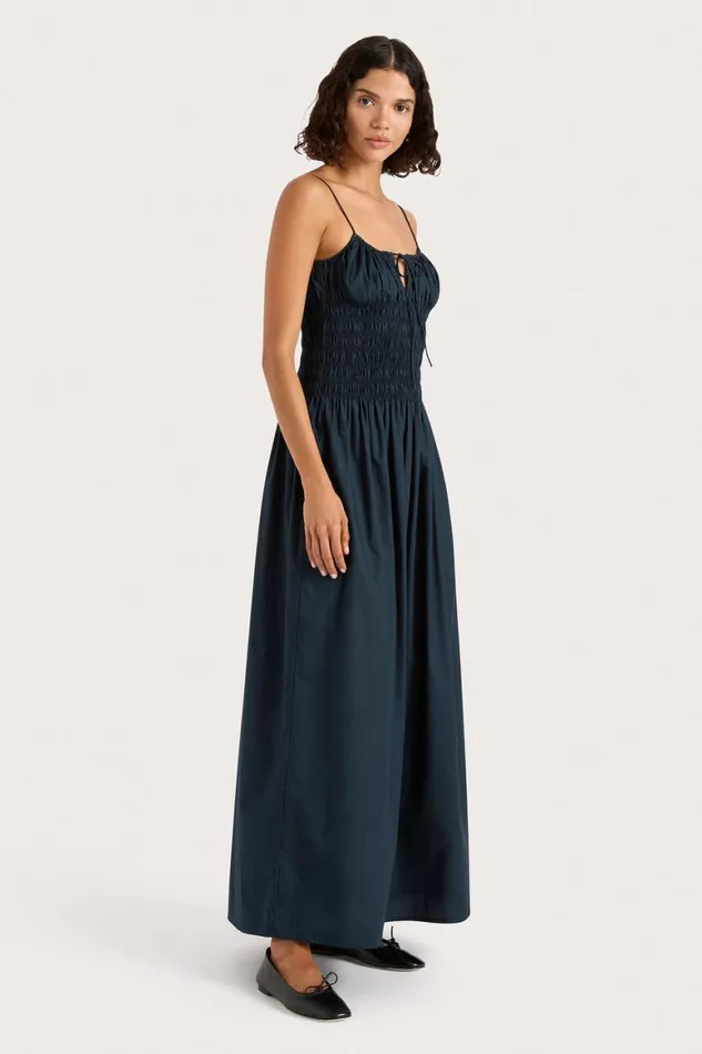 Faithfull The Brand Dresses Claude Midi Dress Navy 8211 Women Faithfull The Brand Dresses Claude Midi Dress Navy 8211 Women