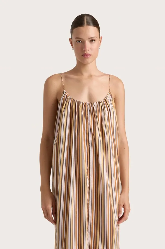 Faithfull The Brand Dresses En Vau Maxi Dress Terracotta Stripe 8211 Women Faithfull The Brand Dresses En Vau Maxi Dress Terracotta Stripe 8211 Women