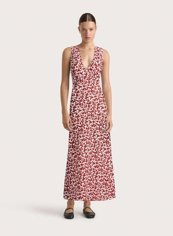 Faithfull The Brand Dresses Jardin Midi Dress Leilani Red 8211 Women
