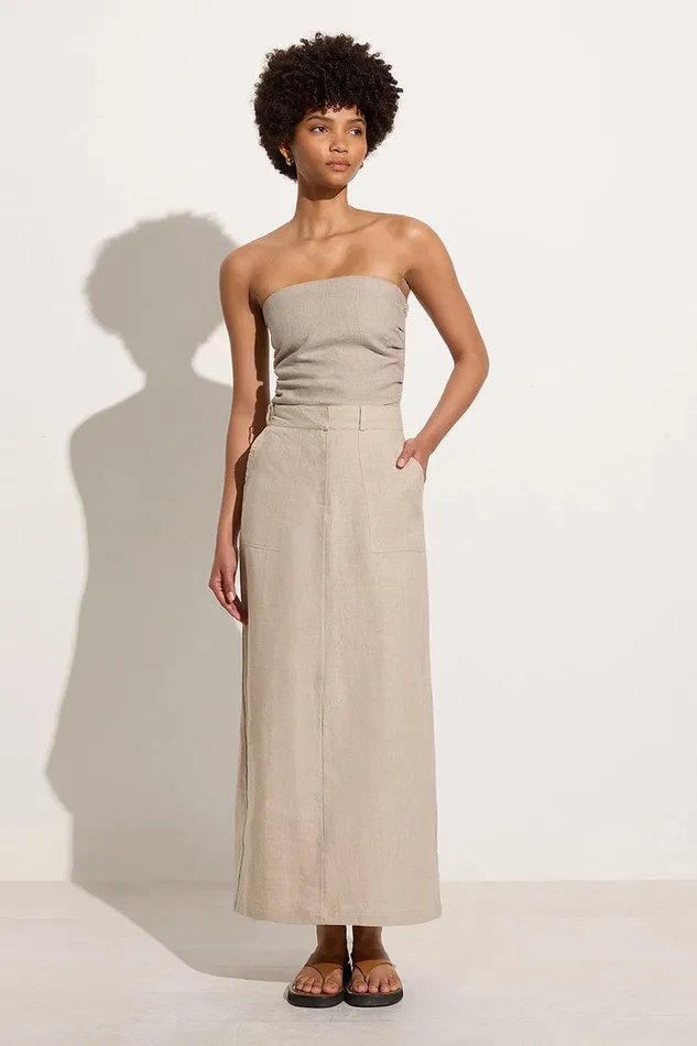 Faithfull The Brand Skirts and Shorts Amreli Maxi Skirt Natural 8211 Final Sale 8211 Women Faithfull The Brand Skirts and Shorts Amreli Maxi Skirt Natural 8211 Final Sale 8211 Women