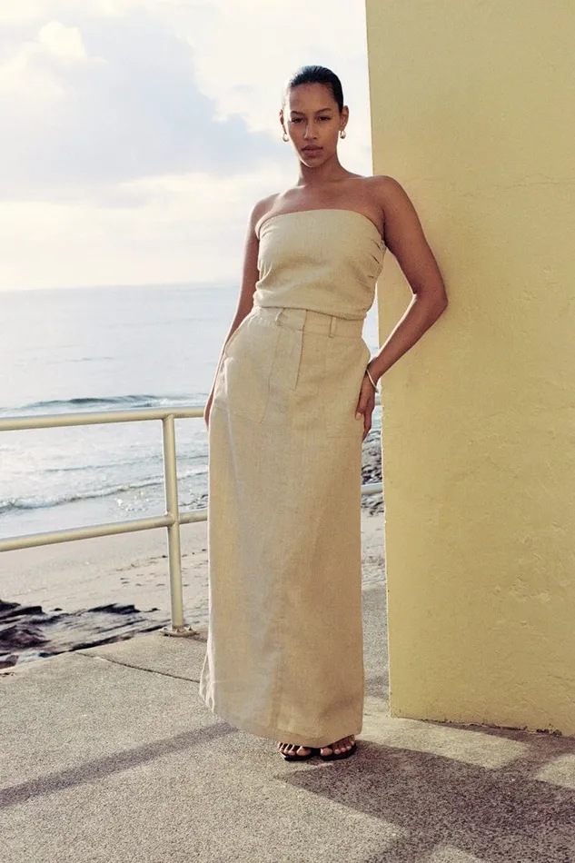 Faithfull The Brand Skirts and Shorts Amreli Maxi Skirt Natural 8211 Final Sale 8211 Women Faithfull The Brand Skirts and Shorts Amreli Maxi Skirt Natural 8211 Final Sale 8211 Women