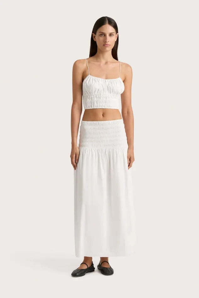 Faithfull The Brand Skirts and Shorts Baia Midi Skirt White 8211 Women