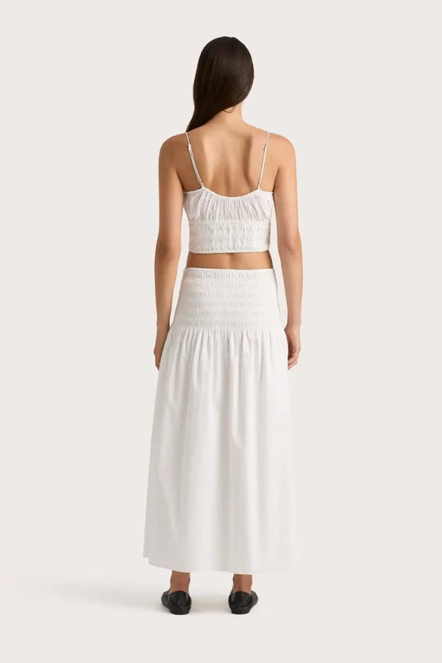 Faithfull The Brand Skirts and Shorts Baia Midi Skirt White 8211 Women Faithfull The Brand Skirts and Shorts Baia Midi Skirt White 8211 Women