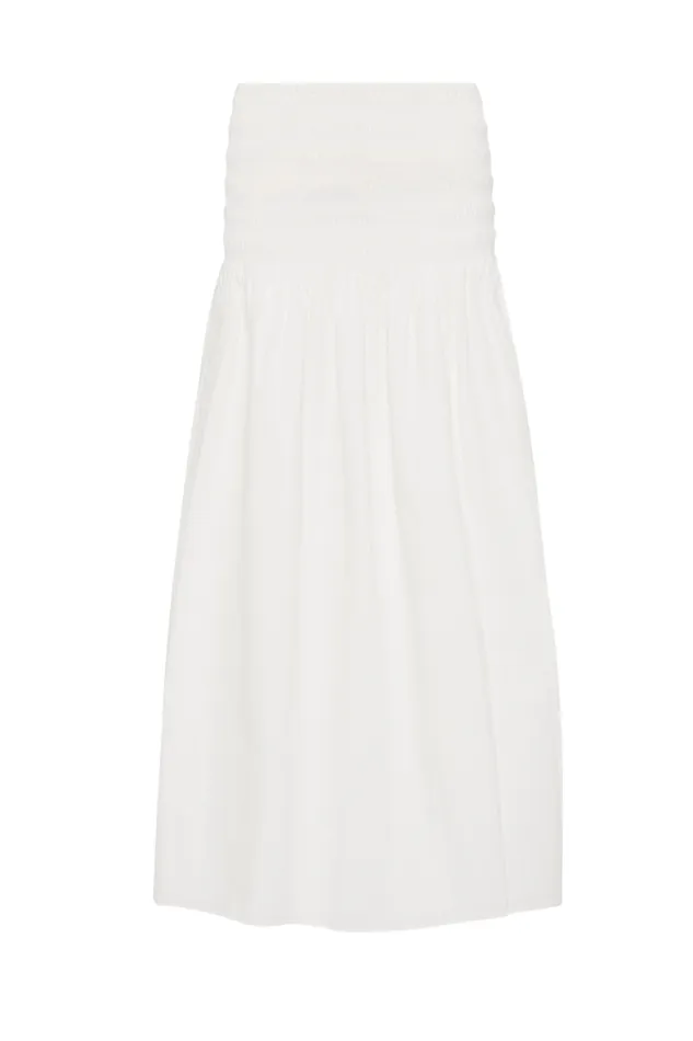 Faithfull The Brand Skirts and Shorts Baia Midi Skirt White 8211 Women Faithfull The Brand Skirts and Shorts Baia Midi Skirt White 8211 Women