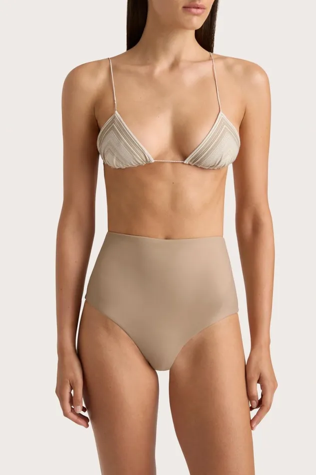 Faithfull The Brand Swim Elea Bikini Top Futura Stripe Taupe 8211 Women Faithfull The Brand Swim Elea Bikini Top Futura Stripe Taupe 8211 Women