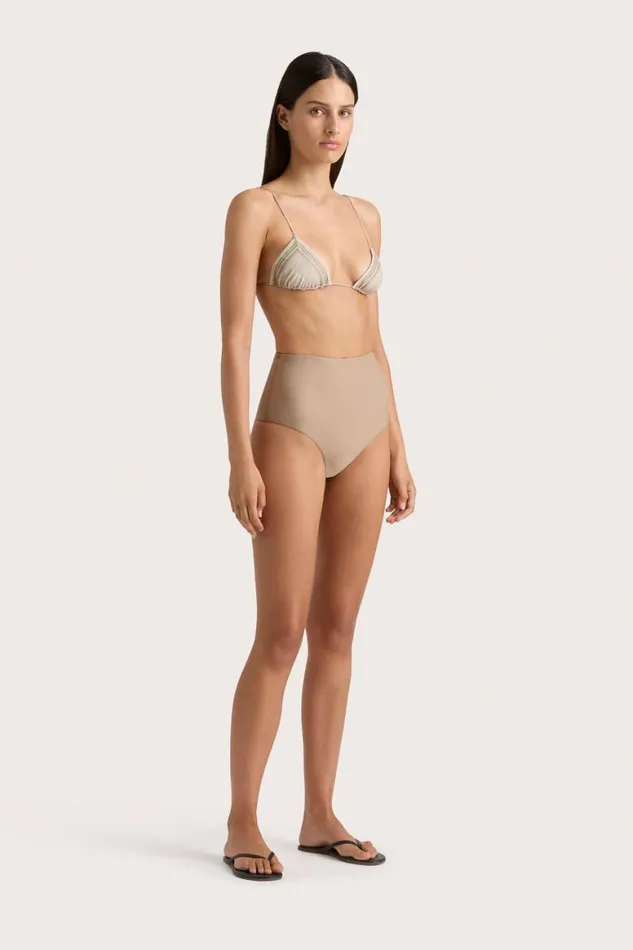 Faithfull The Brand Swim Elea Bikini Top Futura Stripe Taupe 8211 Women Faithfull The Brand Swim Elea Bikini Top Futura Stripe Taupe 8211 Women