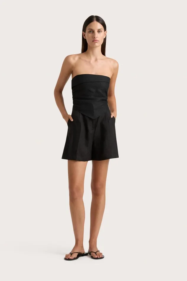 Faithfull The Brand Tops Antibes Strapless Top Black 8211 Women