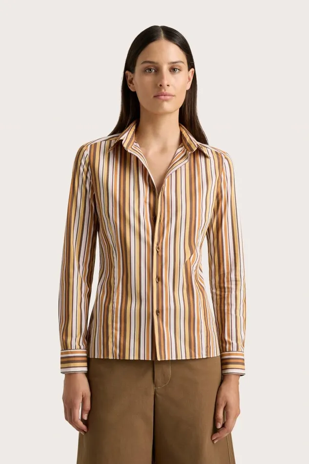 Faithfull The Brand Tops En Vau Shirt Terracotta Stripe 8211 Women Faithfull The Brand Tops En Vau Shirt Terracotta Stripe 8211 Women