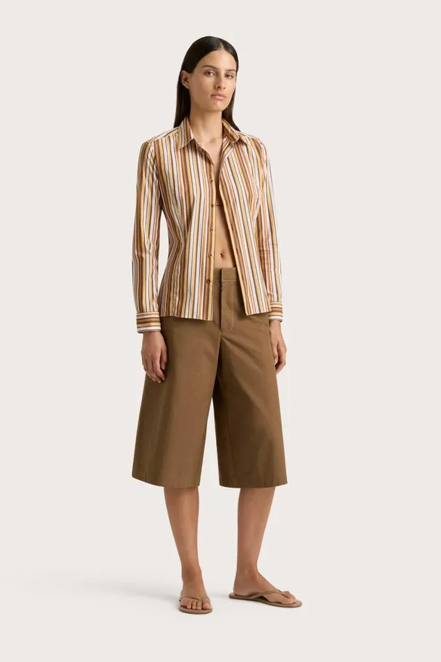 Faithfull The Brand Tops En Vau Shirt Terracotta Stripe 8211 Women Faithfull The Brand Tops En Vau Shirt Terracotta Stripe 8211 Women