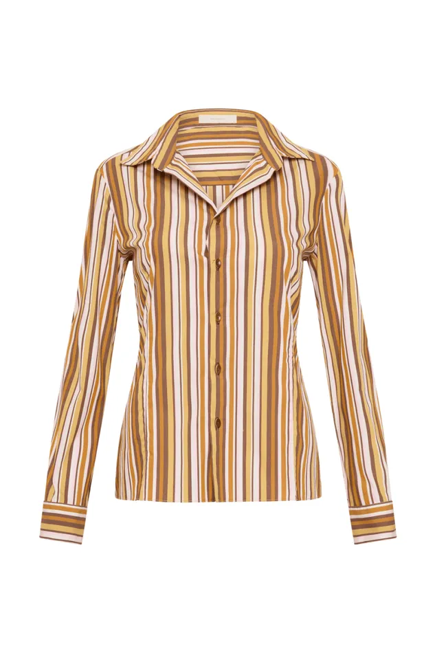 Faithfull The Brand Tops En Vau Shirt Terracotta Stripe 8211 Women Faithfull The Brand Tops En Vau Shirt Terracotta Stripe 8211 Women