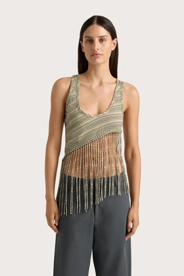 Faithfull The Brand Tops Maceio Top Lemon Navy Stripe 8211 Women