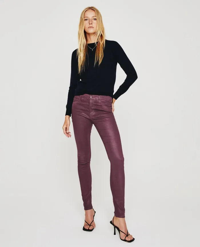 Farrah Skinny Ltt Lt Maroon Peak Women AG Jeans Pants