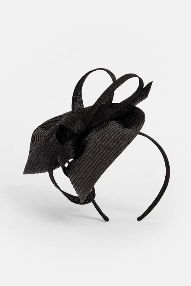 Fascinators Women Karen Millen Asymmetric Bow Headband Fascinator Black