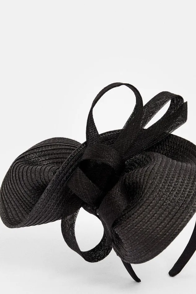 Fascinators Women Karen Millen Asymmetric Bow Headband Fascinator Black