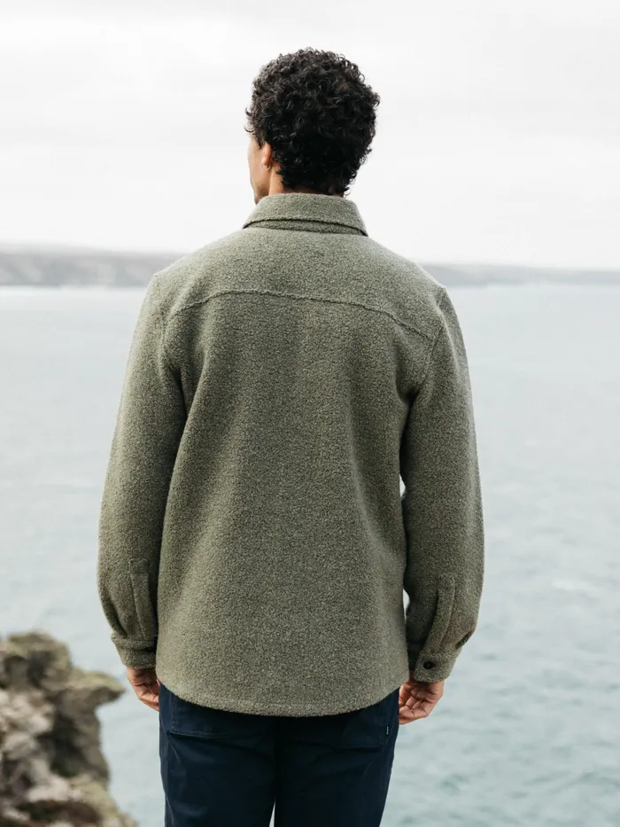 Finisterre Fleece Men Hegen Fleece Shirt Willow Green