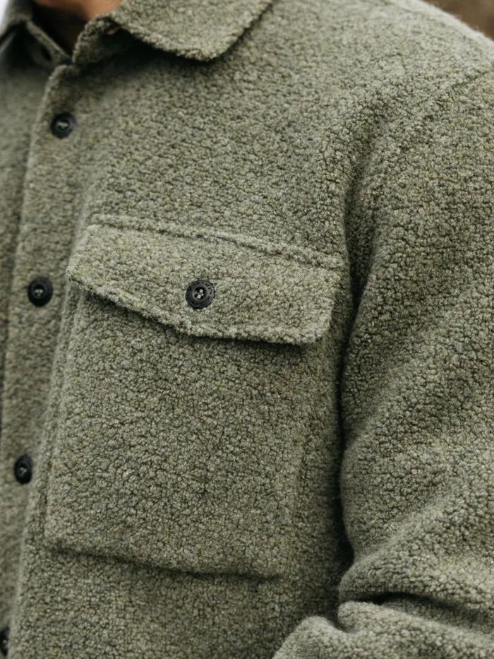 Finisterre Fleece Men Hegen Fleece Shirt Willow Green