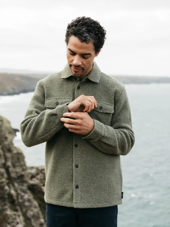 Finisterre Fleece Men Hegen Fleece Shirt Willow Green