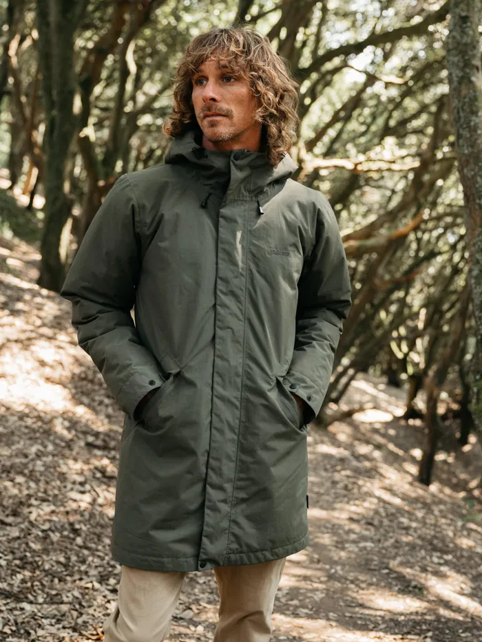 Finisterre Jackets and Coats Men Caelus Waterproof Parka Olive