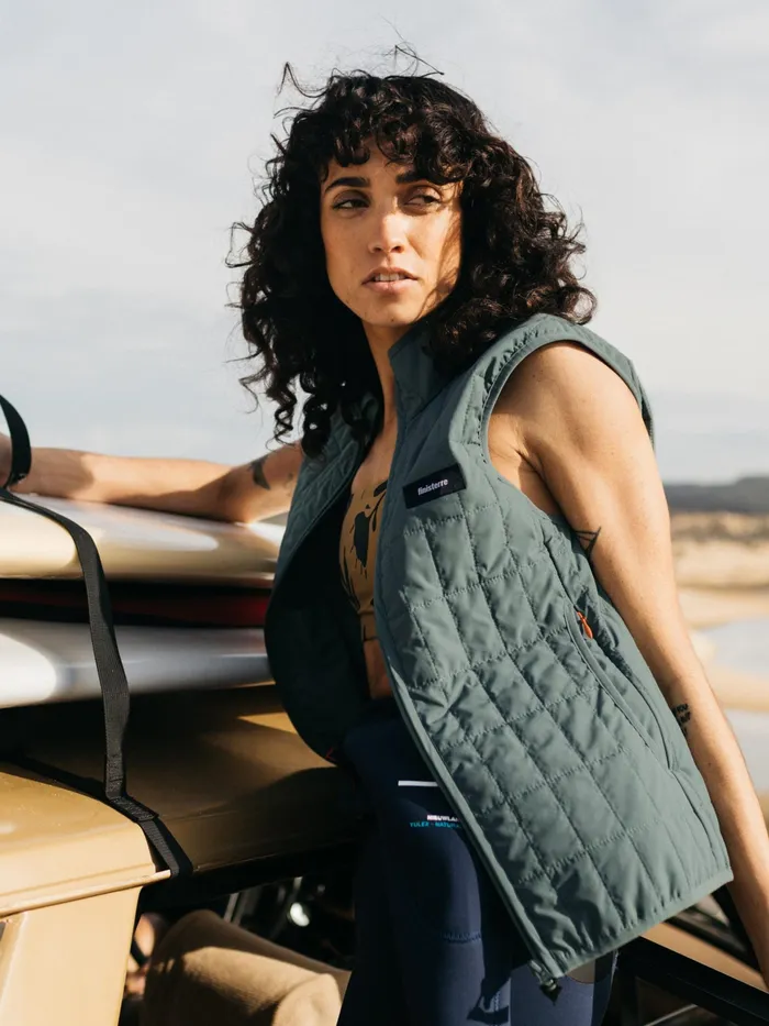 Finisterre Jackets and Coats Women Firecrest Insulated Vest Deep Sea