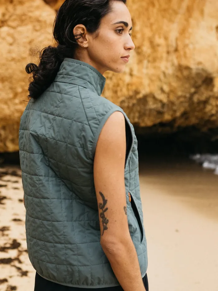 Finisterre Jackets and Coats Women Firecrest Insulated Vest Deep Sea