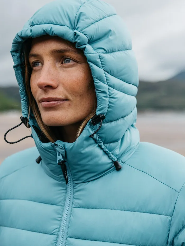 Finisterre Jackets and Coats Women Nimbus Hooded Jacket Ocean Storm