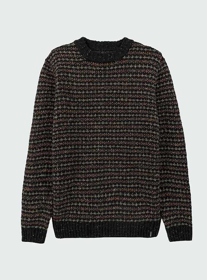 Finisterre Knitwear Men Bowers Sweater Blackrosewoodwillow Green