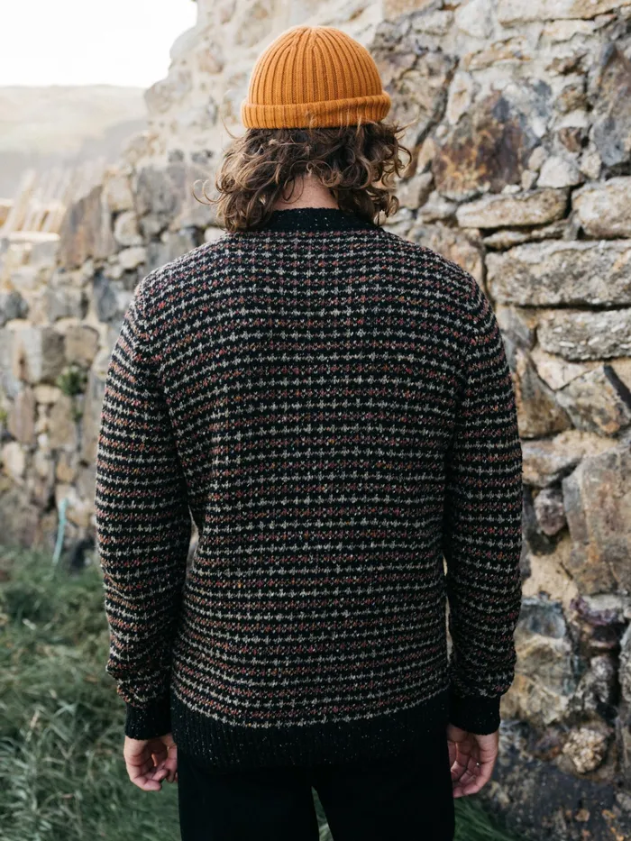 Finisterre Knitwear Men Bowers Sweater Blackrosewoodwillow Green