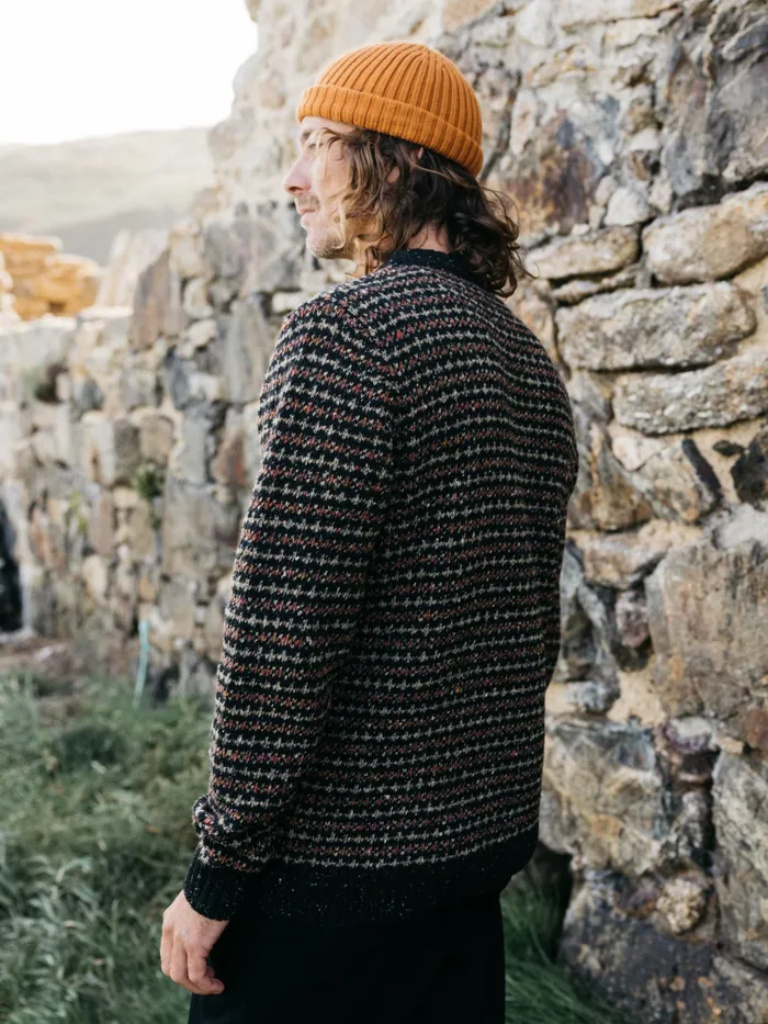 Finisterre Knitwear Men Bowers Sweater Blackrosewoodwillow Green