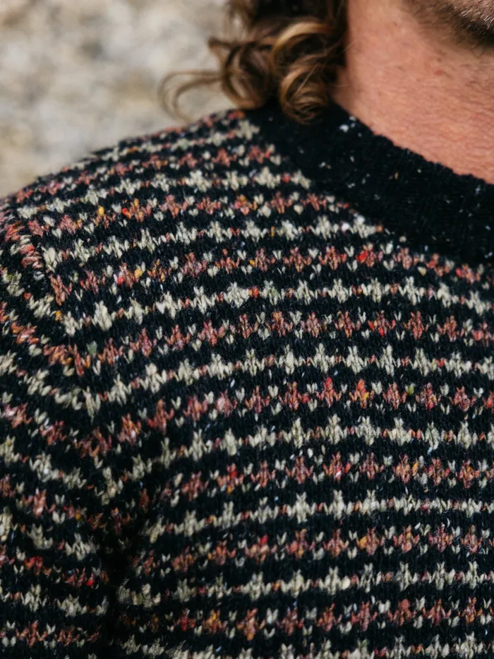 Finisterre Knitwear Men Bowers Sweater Blackrosewoodwillow Green