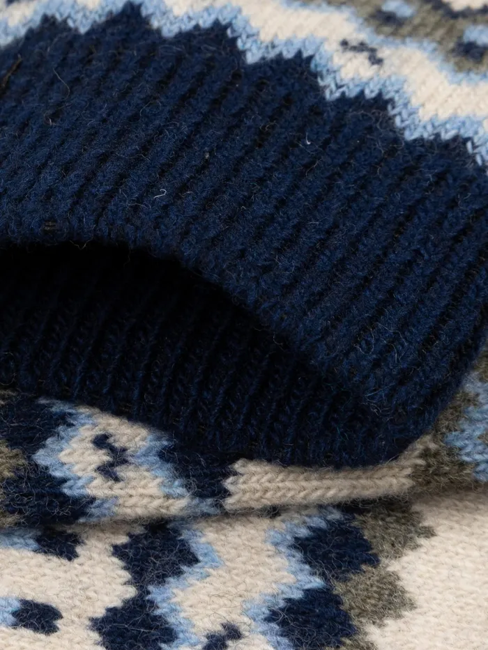 Finisterre Socks MenWomen Fair Isle Pattern Sock Olive Multi