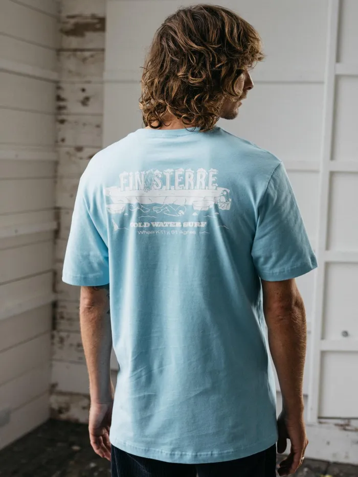 Finisterre TShirts Men Ice Cold TShirt Glacier Blue