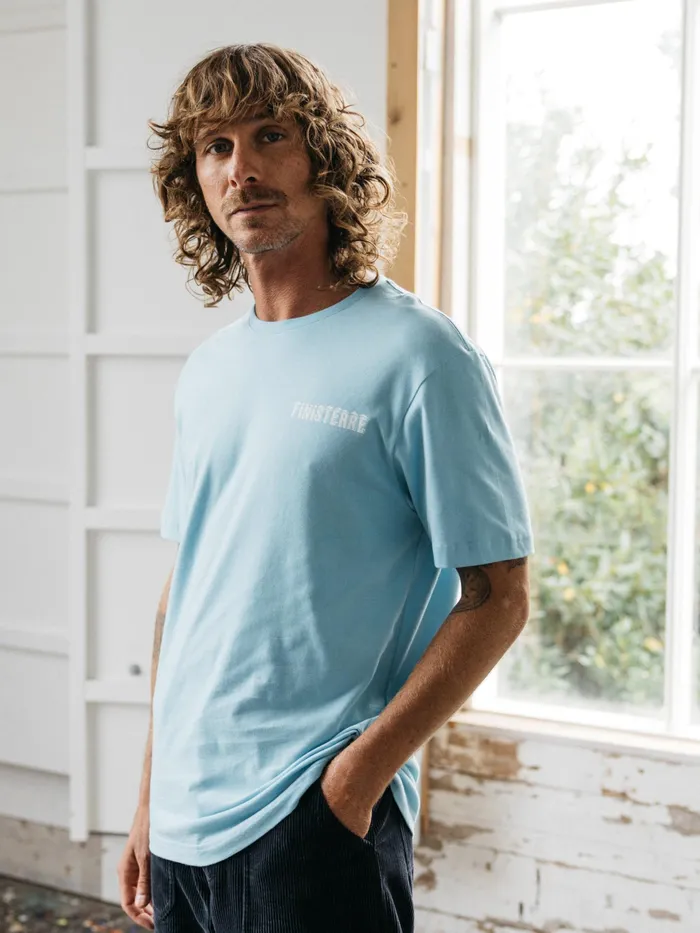 Finisterre TShirts Men Ice Cold TShirt Glacier Blue