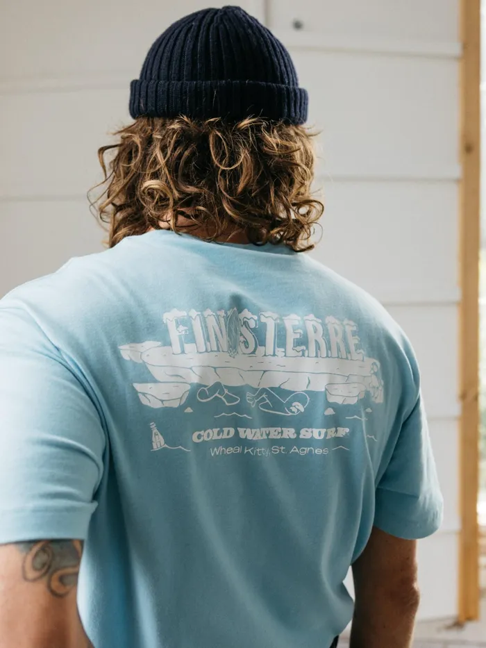 Finisterre TShirts Men Ice Cold TShirt Glacier Blue