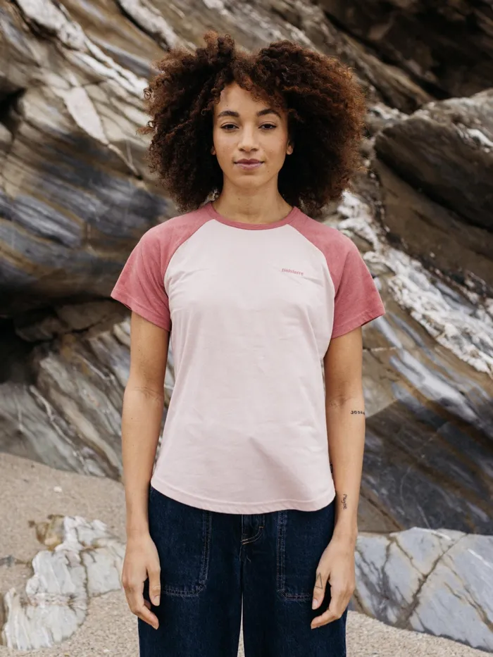 Finisterre Tops and TShirts Women Bailey TShirt Pink Smokerouge