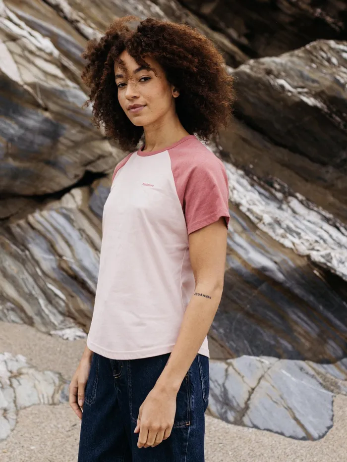 Finisterre Tops and TShirts Women Bailey TShirt Pink Smokerouge