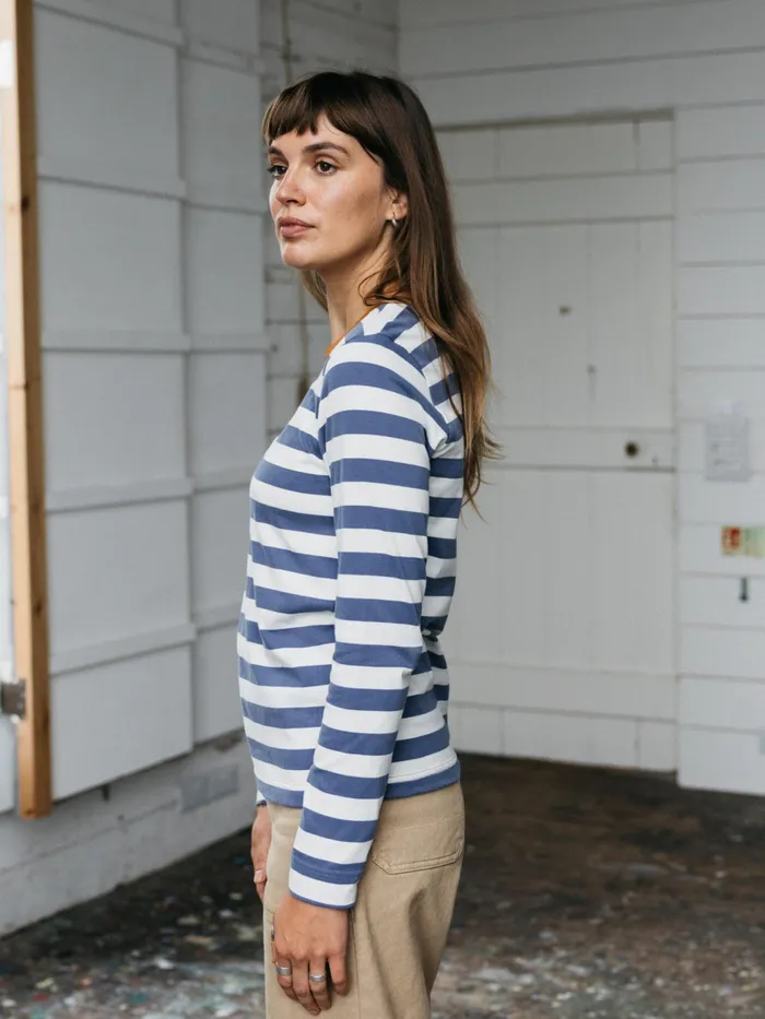 Finisterre Tops and TShirts Women Eldon Long Sleeve TShirt Coastal Fjordecru