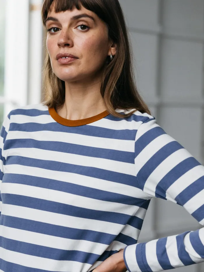 Finisterre Tops and TShirts Women Eldon Long Sleeve TShirt Coastal Fjordecru