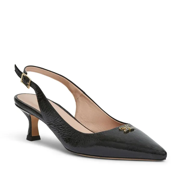 FIONA Slingback Pump BLACK CRINKLE PATENT Women Bruno Magli Pumps