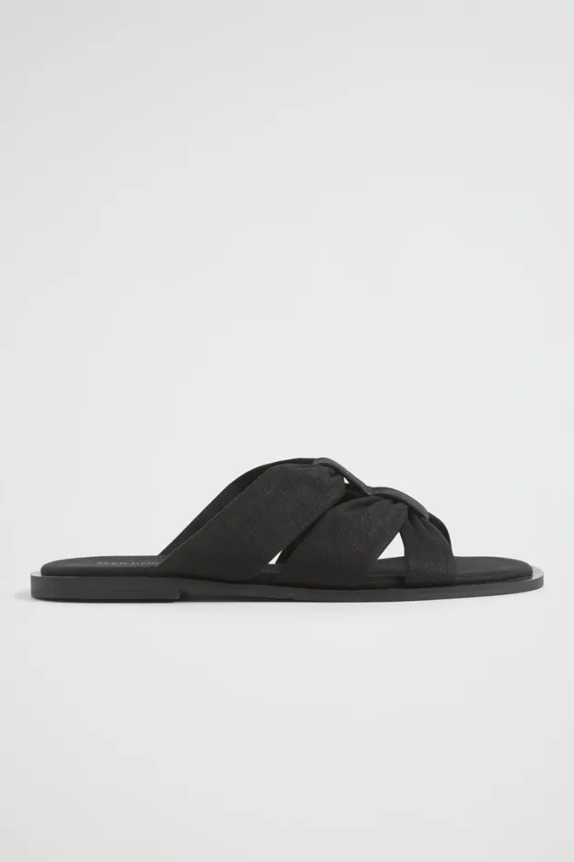 Flats Woman Seed Heritage Sophie Textile Slide Black