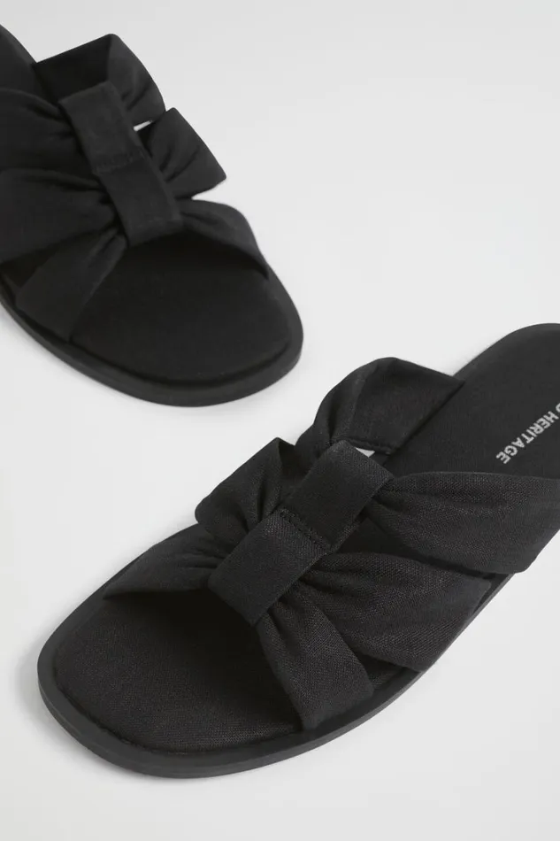 Flats Woman Seed Heritage Sophie Textile Slide Black