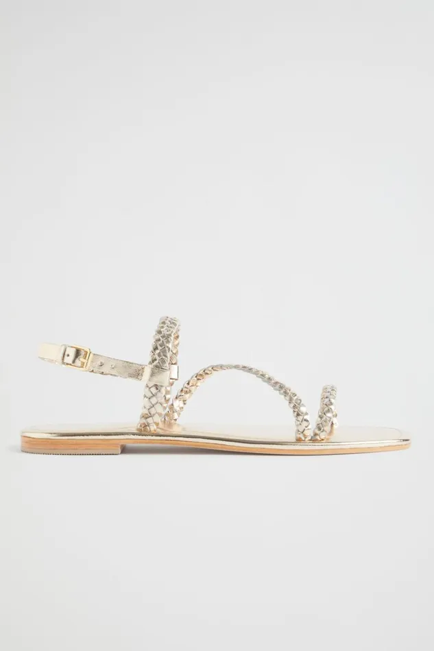 Flats Woman Seed Heritage Tonya Braid Sandal Soft Gold
