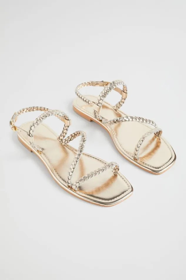 Flats Woman Seed Heritage Tonya Braid Sandal Soft Gold