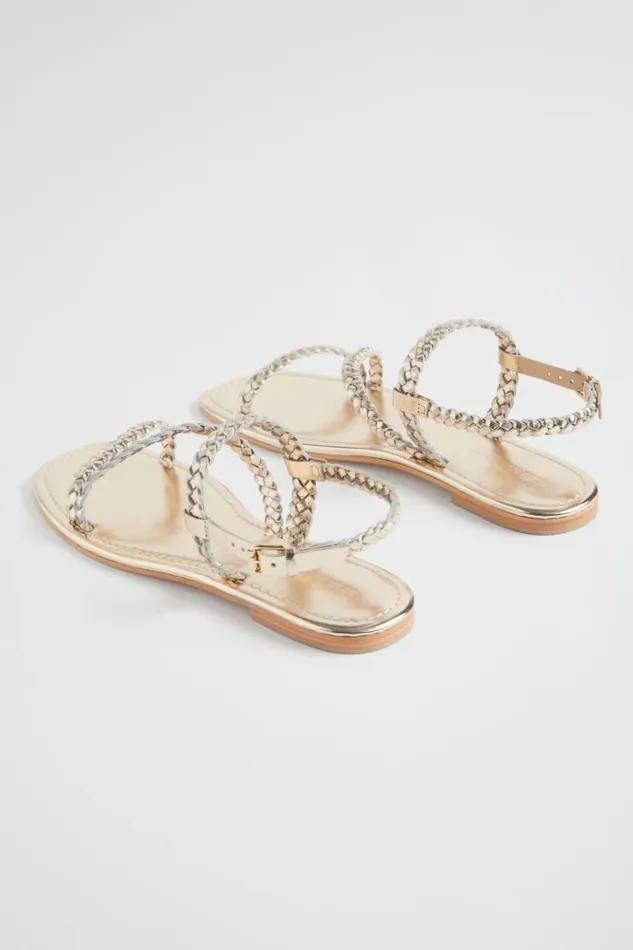 Flats Woman Seed Heritage Tonya Braid Sandal Soft Gold