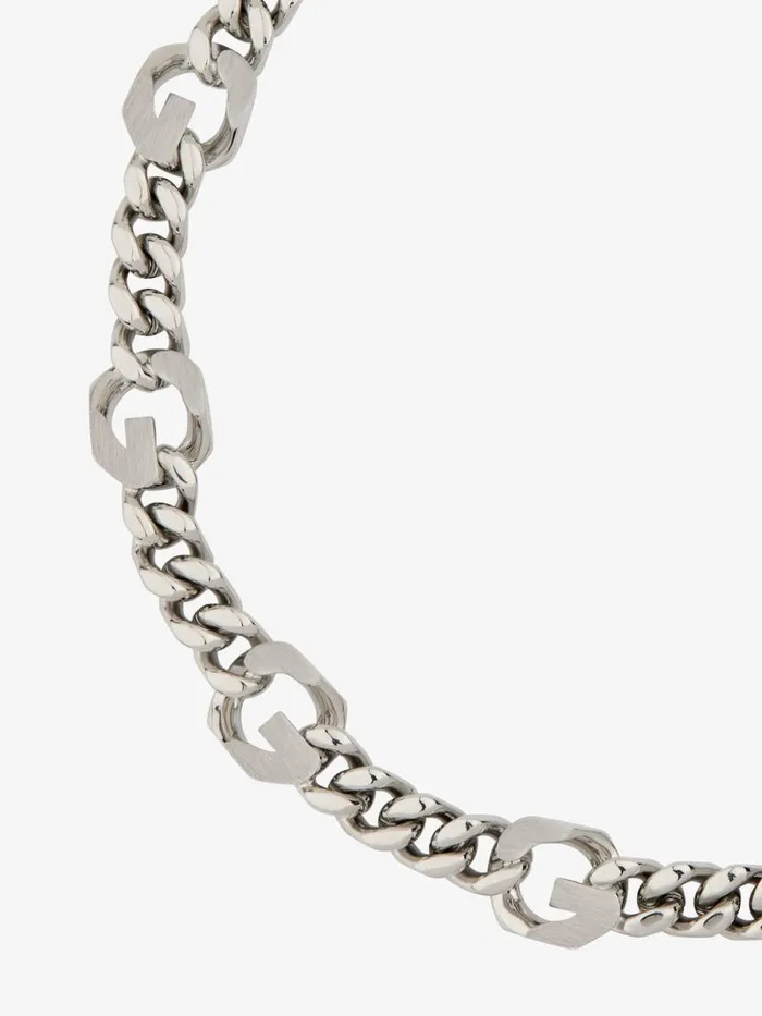 G Chain Necklace In Metal Silvery Men Givenchy Jewelry