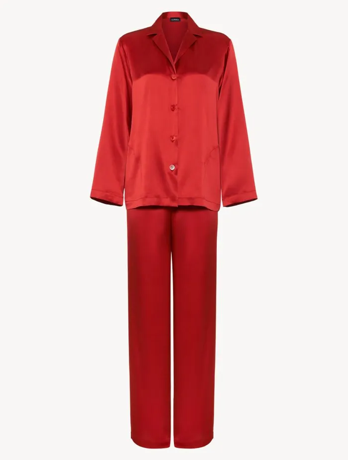 Garnet Silk Pajama Set Sleepwear La Perla Pajamas
