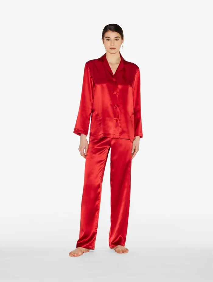 Garnet Silk Pajama Set Sleepwear La Perla Pajamas
